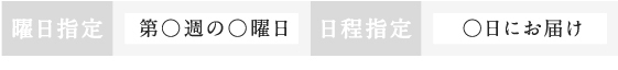 曜日、日程指定